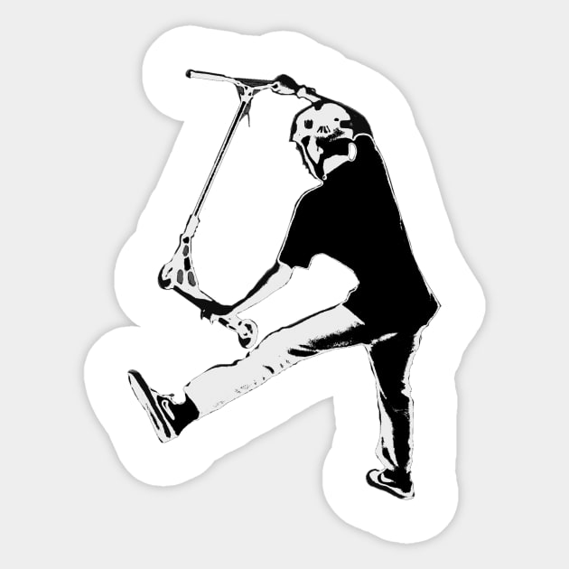 High Flying Scooter Boy - Stunt Scooter Sticker by Highseller